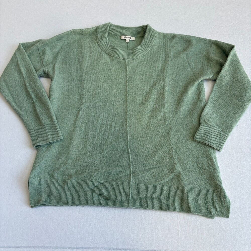 Madewell Wool Alpaca Blend Sweater Women's S Pale Green Soft Cozy Crewneck